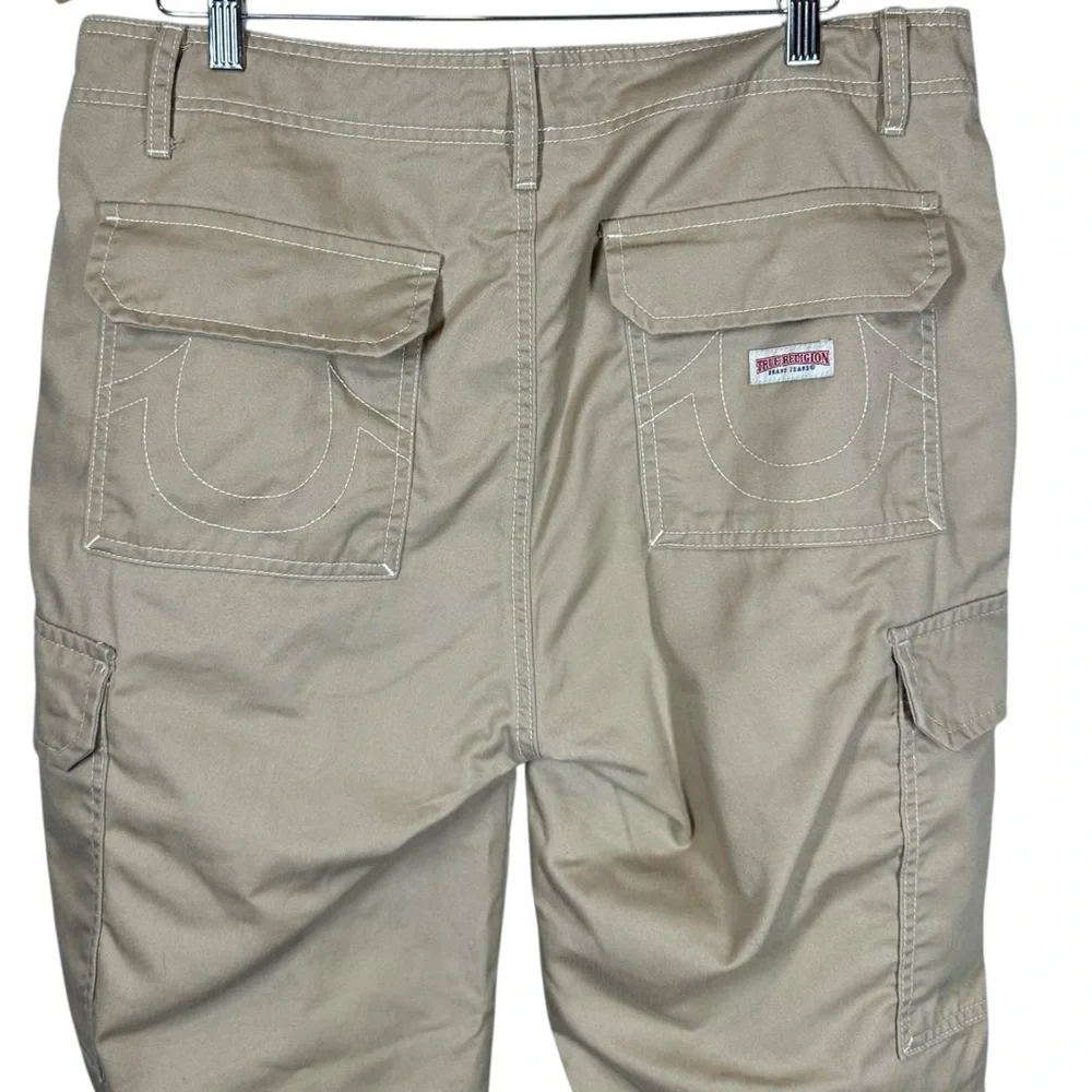 TRUE RELIGION Men's 33 Travertine colored Lightweight Cargo Pants